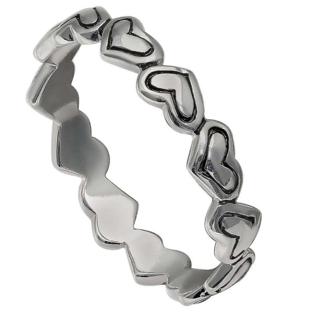 PRIMROSE sterling silver heart ring